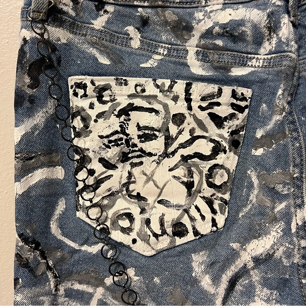 Upcycled Old Navy Super Skinny Mid Rise Jeans Women’s 10 - Picture 7 of 16